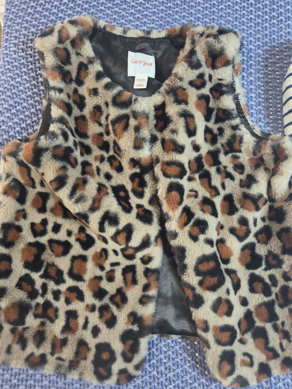 Cat & Jack Faux Fur Leopard Print Vest Crazy 8 Striped Tunic Top